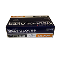 1000 Gloves Vinyl Clear Medium Powdered