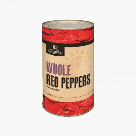 Peppers Red Roasted Whole  4.2Kg Sandhurst