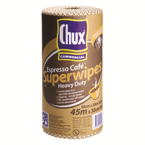 6 X Chux Wipes Roll Heavy Duty Red 45 X 30Cm Perf