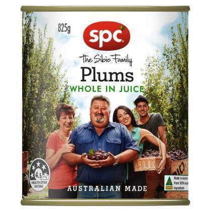 Spc Plums Whole In Juice 825G