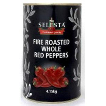 Selesta Peppers Red Fire Roasted Sliced 3 X 4.15Kg