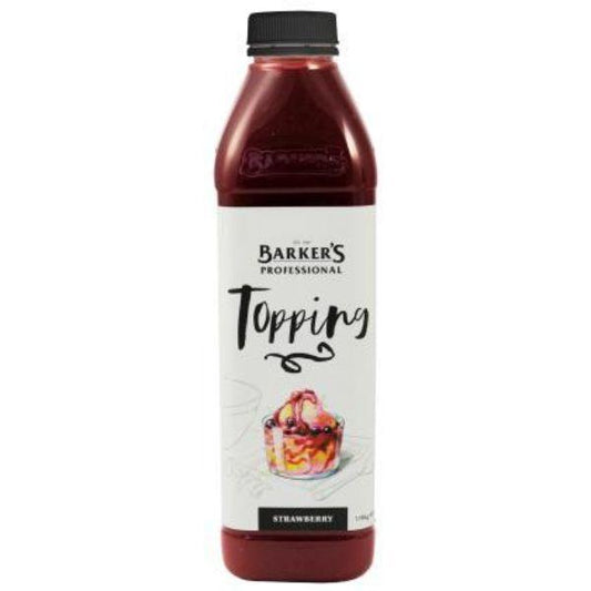 Barkers Strawberry Topping 1L